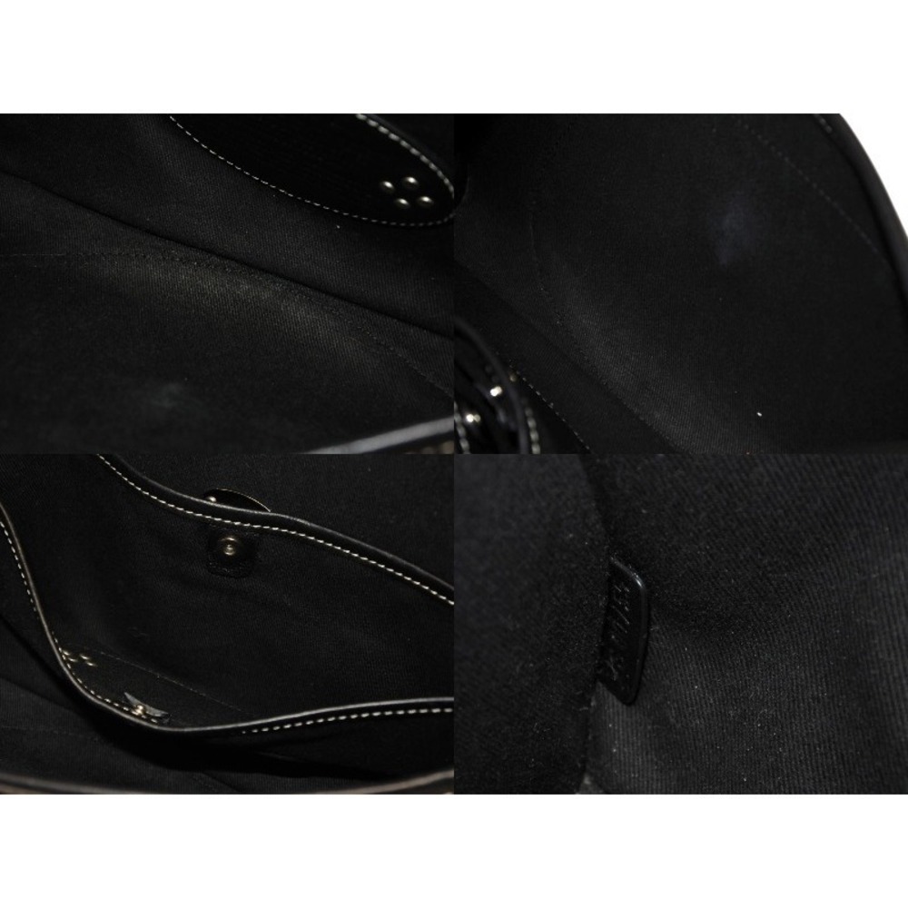 CELINE Macadam One Shoulder Hobo Bag YS Canvas Leather Gray Black - Picture 10 of 10